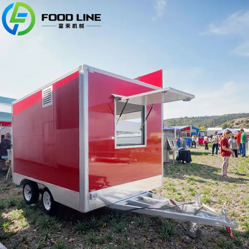 FL Customized Mobile Pizza Cake Dessert Roasted Corn Potato Trailer Food Trucks Bakery Catering with Full Kitchen for Sale USA