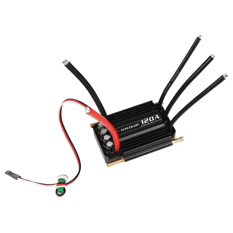 Flycolor FlyMonster RC Boat Waterproof Brushless ESC 50A 70A 90A 120A 150A ESC 2-6S Lipo with BEC Speed Controller for RC Ship