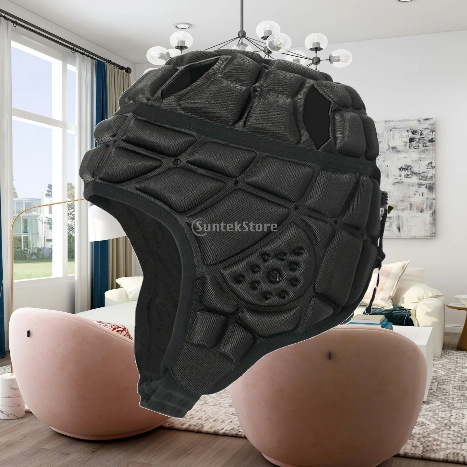 Ergonomic Men Sports Training Vest Multi Panel Head Shield for Intense Workout Sessions and Sparring Rounds