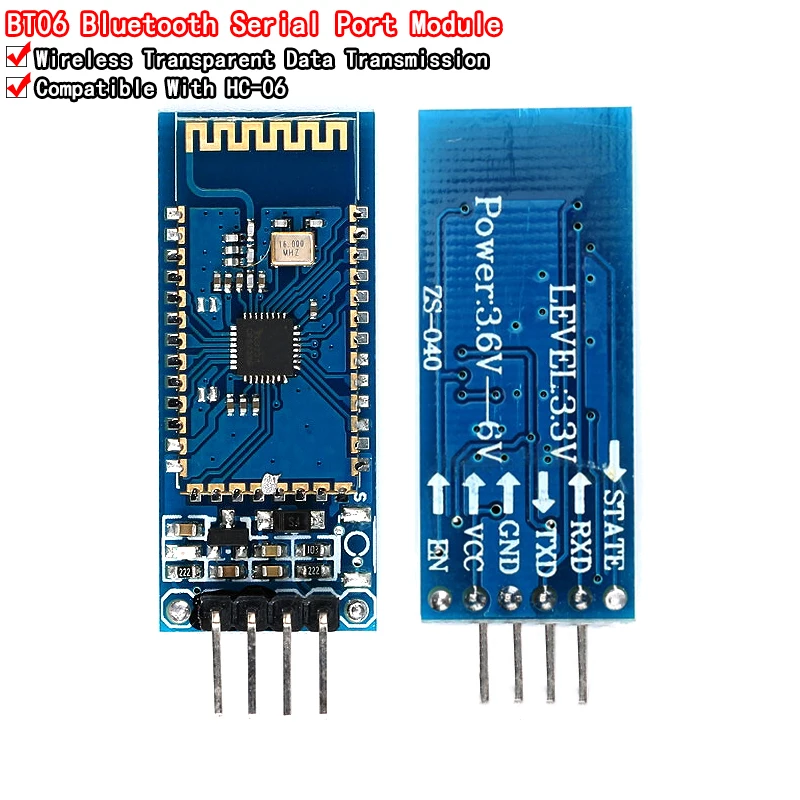 BT-06 Modulo slave ricetrasmettitore wireless Bluetooth RF Convertitore e adattatore da RS232 / TTL a UART per arduino HC-06