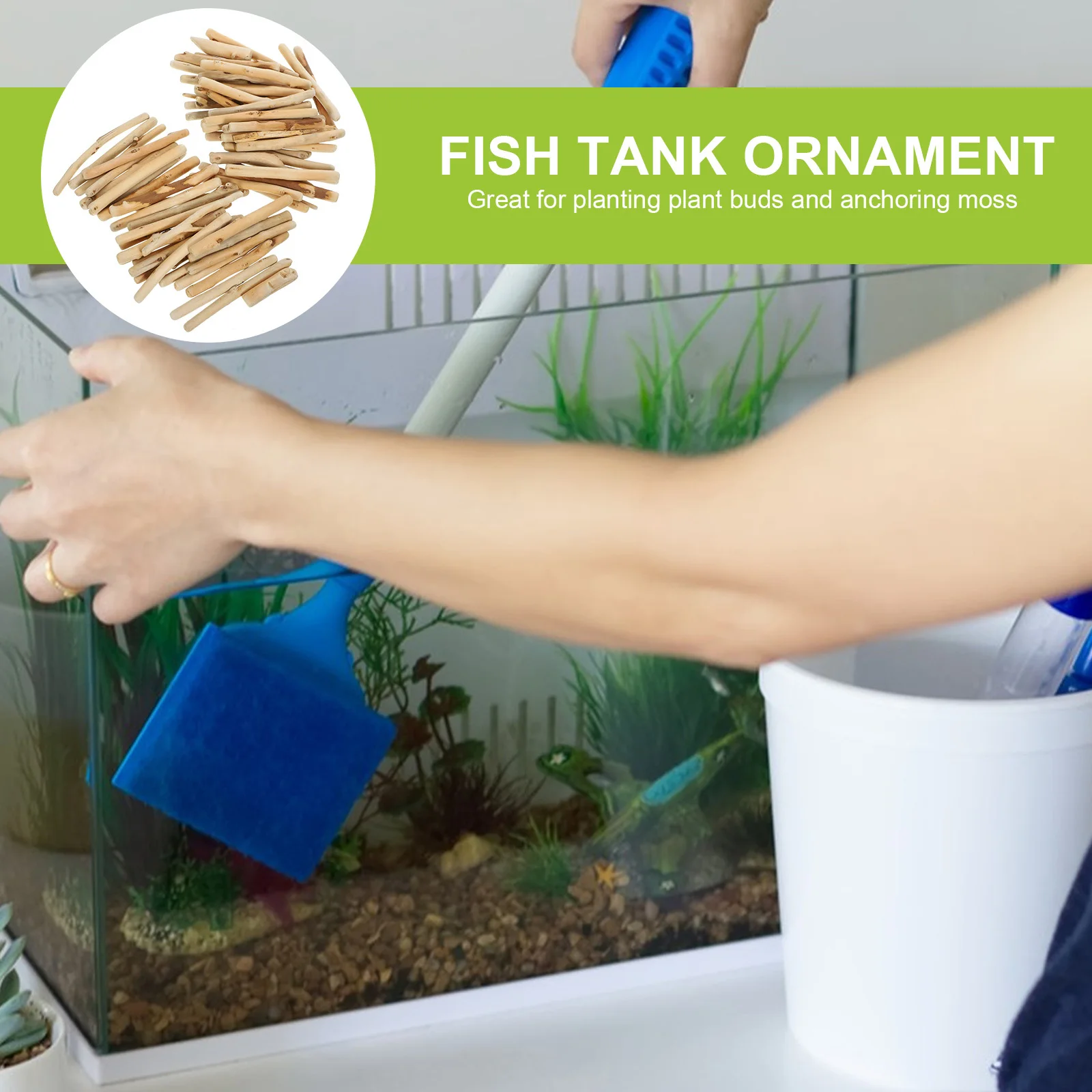 

1 set 1 Set Of Short Natural Driftwood Decoration For Aquarium Fish Tank Ornament Real Wood Material Non-Toxic Eco-Friendly Ph