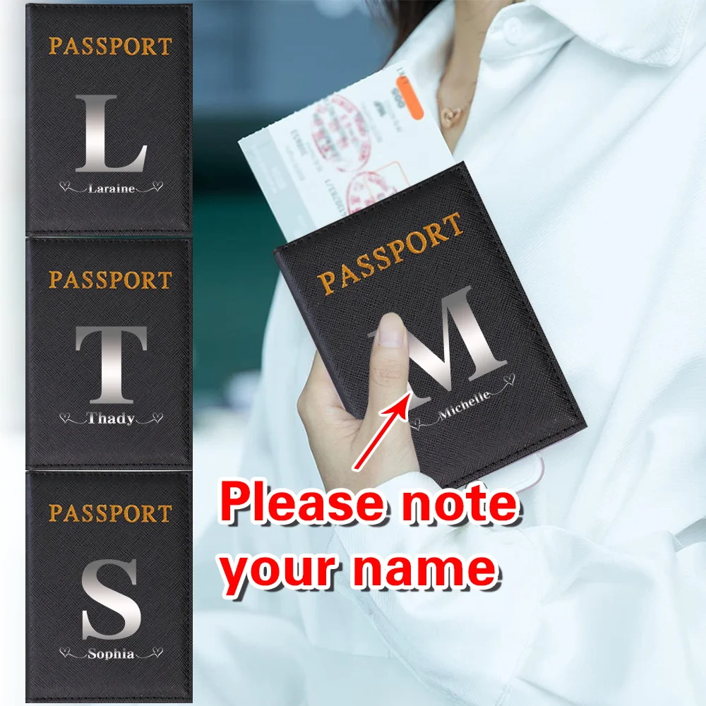 Personalized Customized Name Passport Storage Pack Business Wallet Travel Accessories Unisex Credit Card Passport Storage Bags