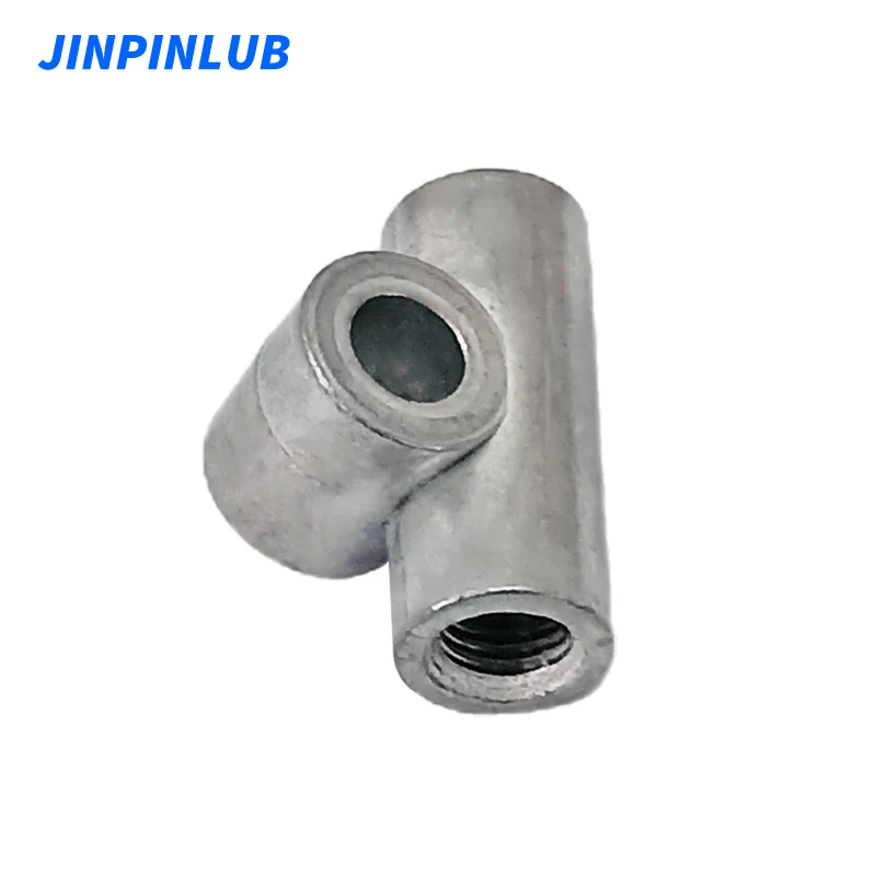 JINPINLUB JD Alloy Fixed Two-Way Connector Adapter For Fixed Connection Of Lubrication System Pipeline