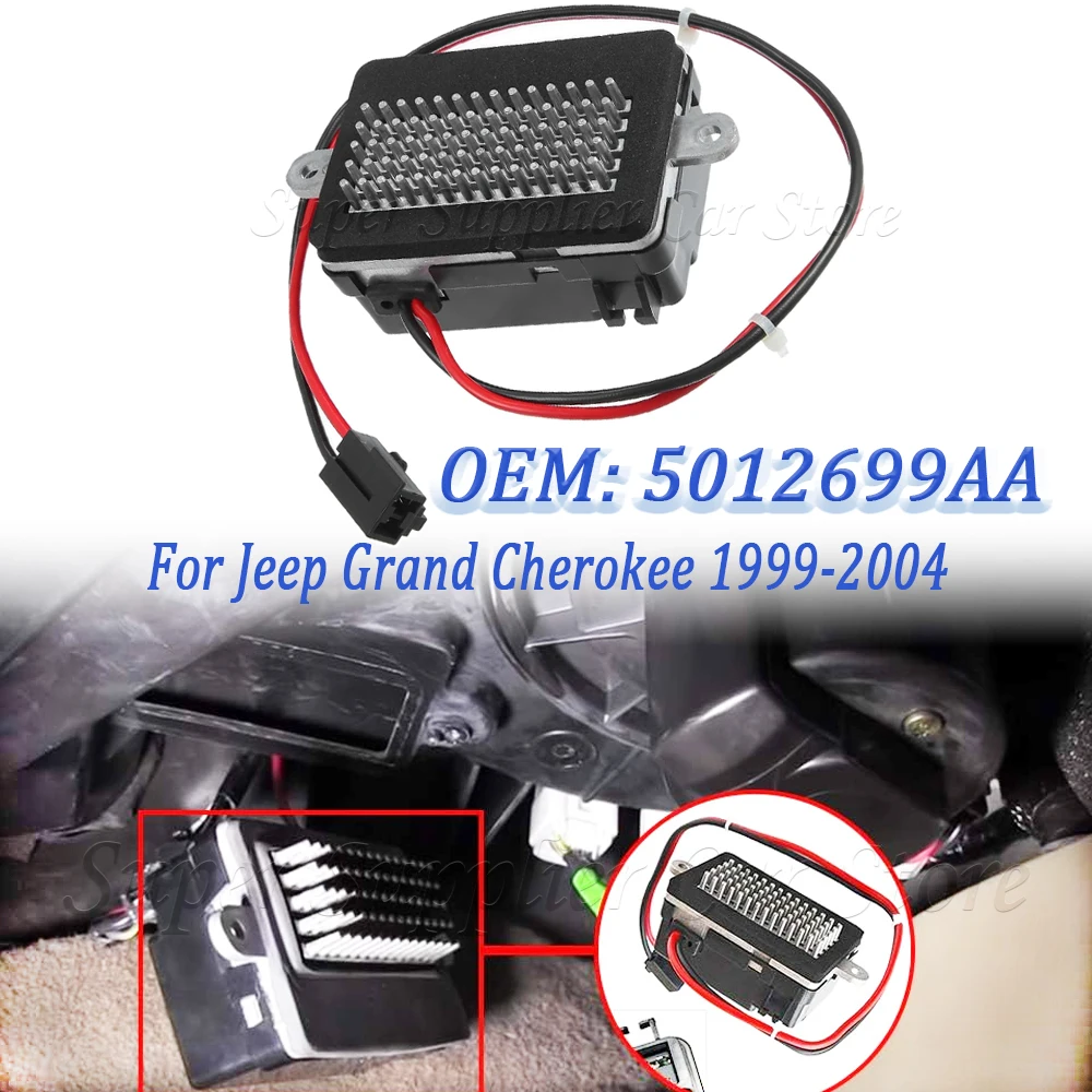 

New For Jeep Grand Cherokee 1999-2004 Car HVAC Blower Motor Resistor AC Control Module RU358 RU-358 5012699AA 05012699AA