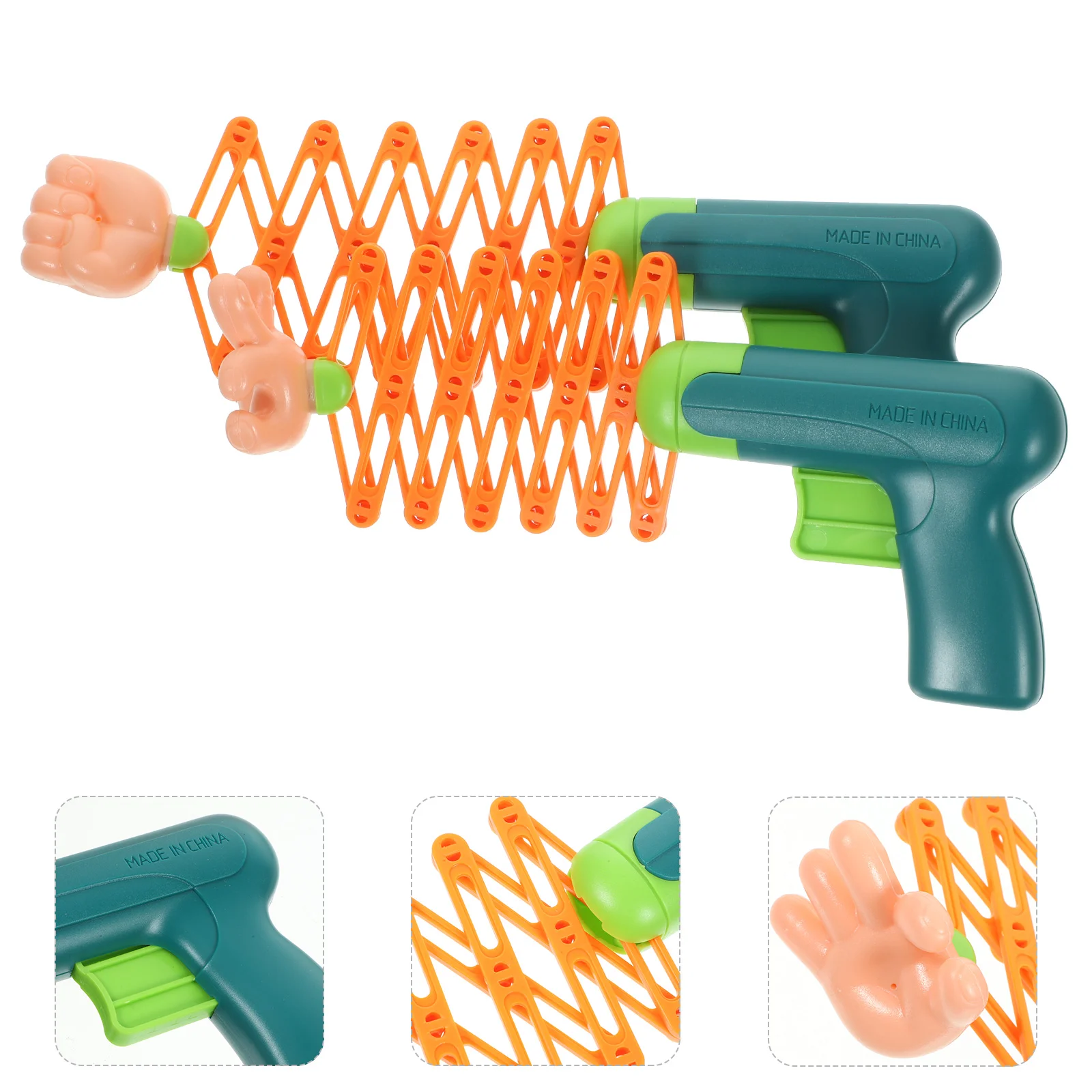 2 Pcs Retractable Fist Toy Squishy Prank Fists Toys Kids Props Office Trick Plaything Miniature
