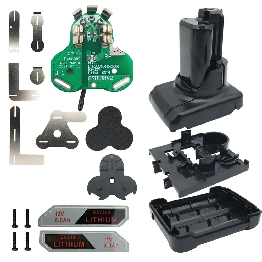 

Battery Plastic Case PCB Board Protection Board BAT411 BAT420 Battery Cover Box PCB Charging Li-ion Battery Plastic Case Tools