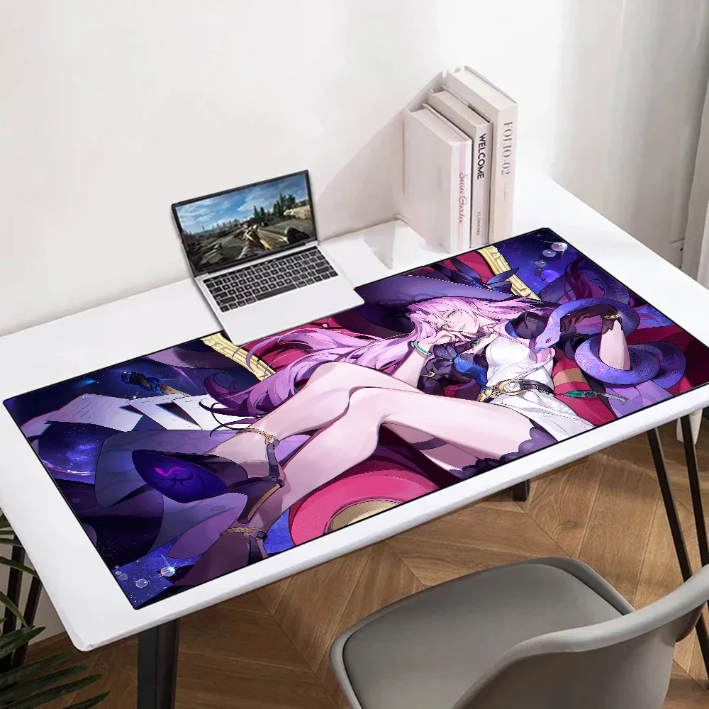 

Jade Honkai Star Rail Mousepad Mouse Mat Desk Mat With Pad Gaming Accessories Prime Gaming XXL Keyboard Pad Padding Mat