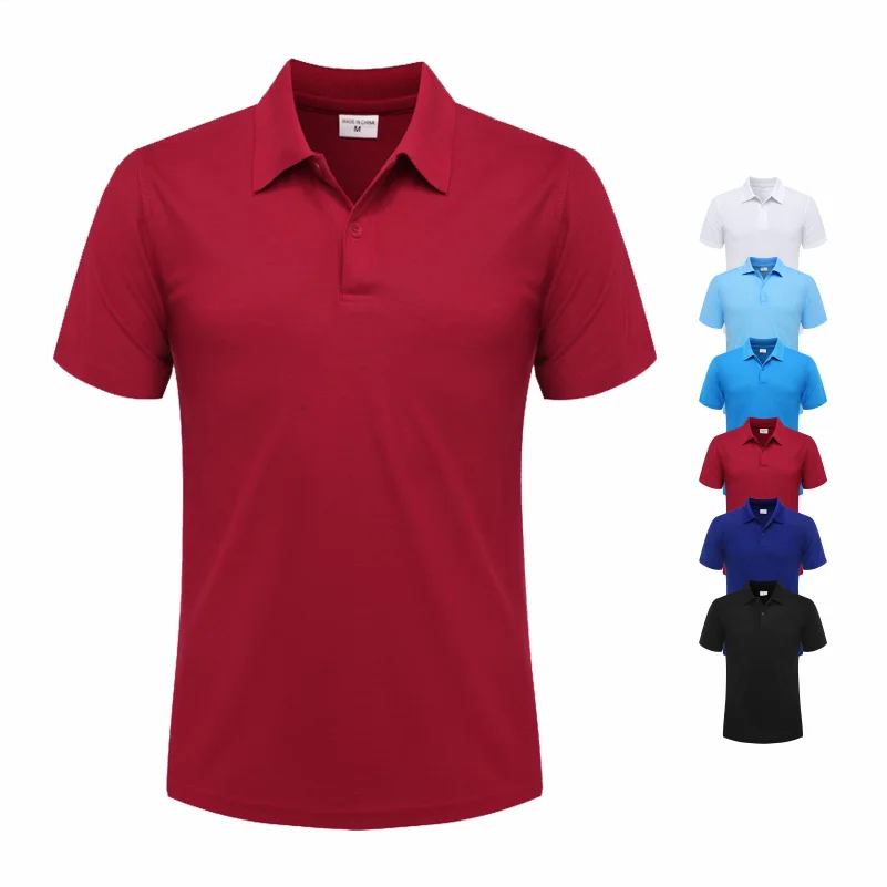 Summer New Fashionable Men's Cool And Breathable Short Sleeved Polo Shirt Top Casual Company Group Clothing Large Size