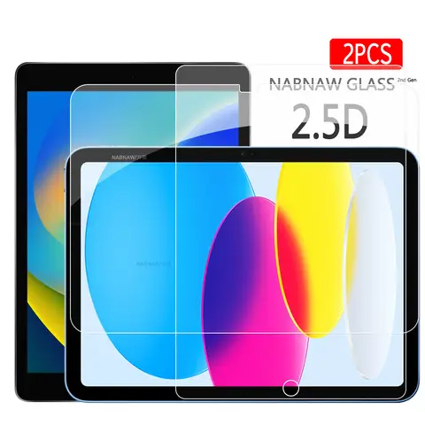 2PCS 2.5D HD 화면 보호기 강화 유리 iPad 10 9 8 7 6 5 Air 2 Pro 11 2022 2021 2020 Mini 12.9 10.9 10.2 9.7 인치