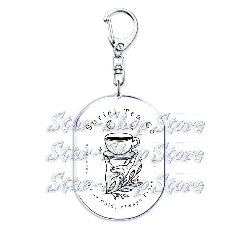 Acotar Books Keychain for Accessories Bag Rhysand Feyre A Court of Thorns and Roses Key Chain Ring Keyring Jewelry Fans Gifts
