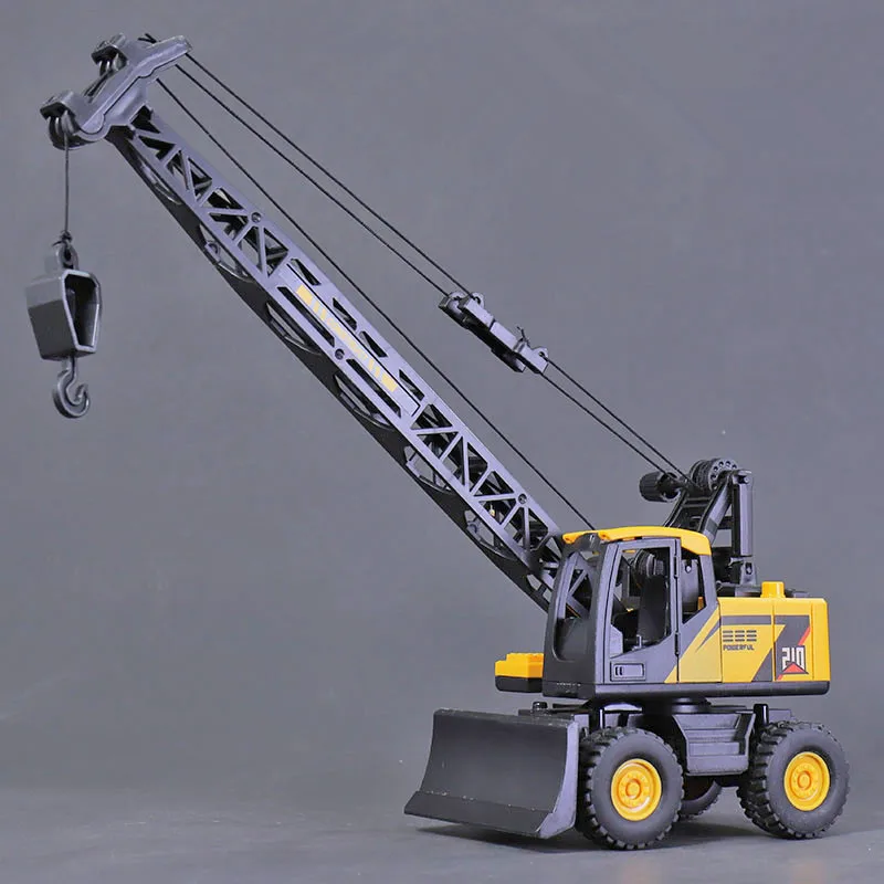 Hot sale 1:50 plastic engineering crane model,children's bulldozer toy,Lifting crane toy gift,wholesale