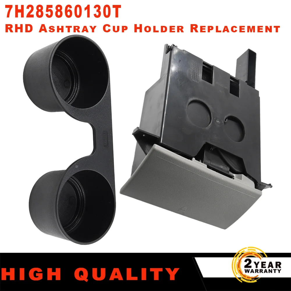 RHD Cup Coin Holder Grey For VW T5 Transporter Ashtray Car Front Drink Water Cup Drink Holder Cup Holder Stand 7H285860130T