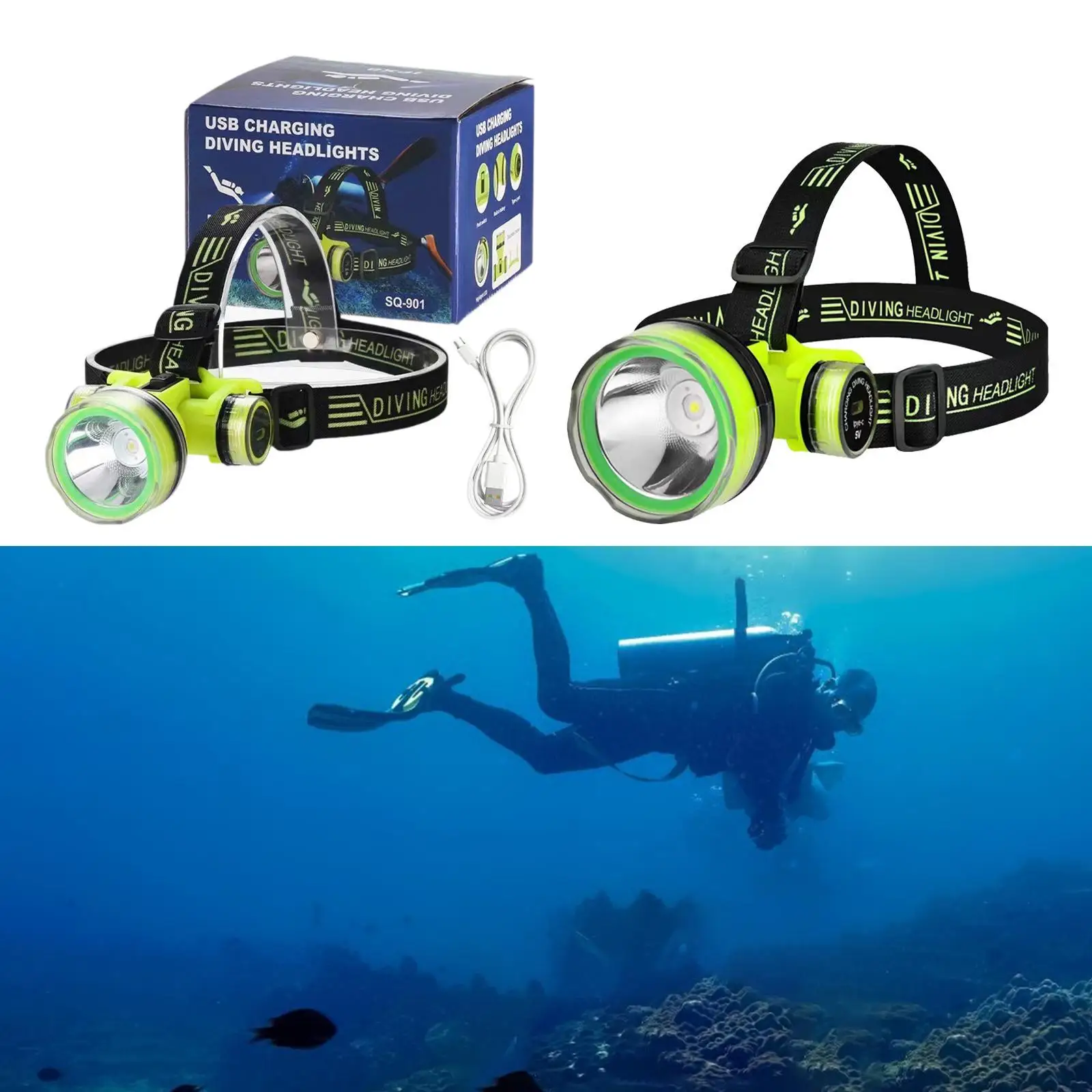 

Аксессуары для налобных фонарей для дайвинга, подводная фара для спелеологии, рыбалки на открытом воздухе