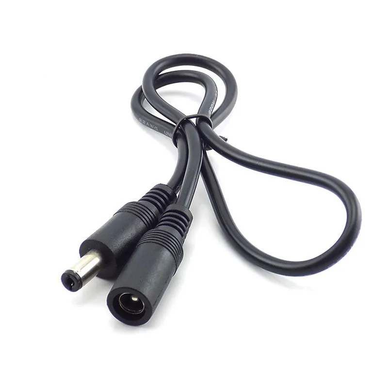 0.5/1.5/2/3/5/10M 12V 20AWG  DC Power Cable Extension Cord Female to Male Plug Adapter Power Cords 5.5x2.1mm For CCTV Camera C5