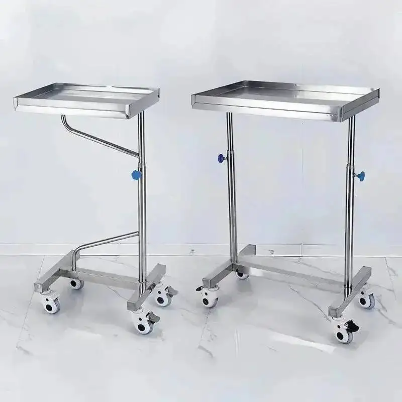 Auxiliary Shop Trolley Rack Thickened Hospital Stainless Medical Salon Steel Trolley Beauty Trolley Surgery Tray Barber Cart