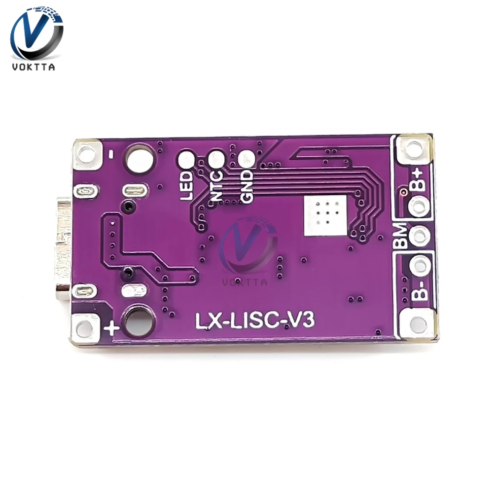 2-3S Lithium-ion Battery Charging Module Fast Charging Battery Protection Board USB Type-C Charging Board Dual Functions