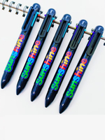12PCS Vitality Sunshine series multi-color pen, colorful series ballpoint pen, six-in-one multi-color ballpoint pen