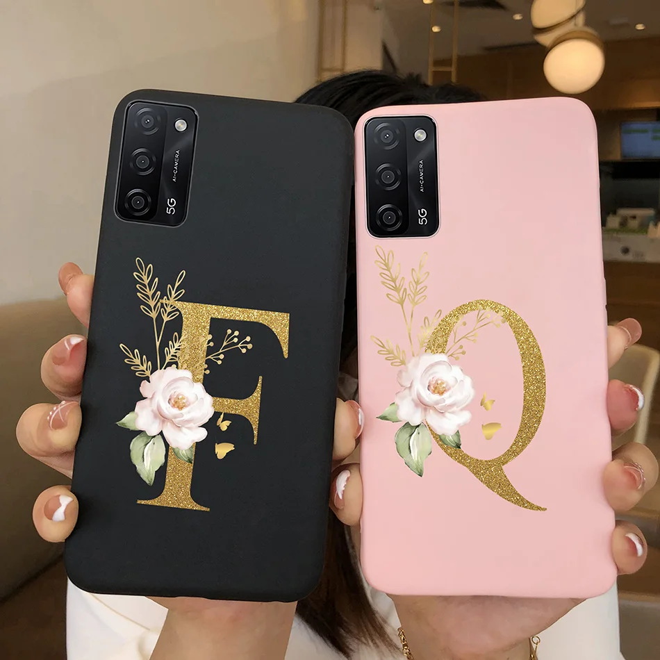 For Oppo A54 CPH2239 A54S CPH2273 Soft Silicone Shockproof Cute Letters Cover For Oppo A54 OppoA54 A 54 6.1