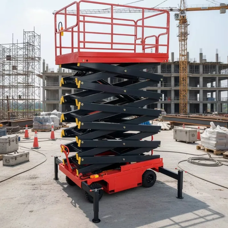12m 14m 16m Flexible Safety Rail High-altitude Stable Base  Electric Scissor Lift Tables  Scissor Lift