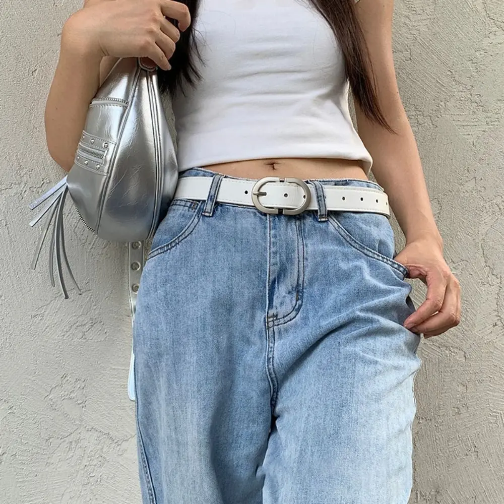 حزام مشبك بدبوس بسيط للنساء ، أزياء متعددة الاستخدامات ، حزام عصري ، حزام جلد ناعم