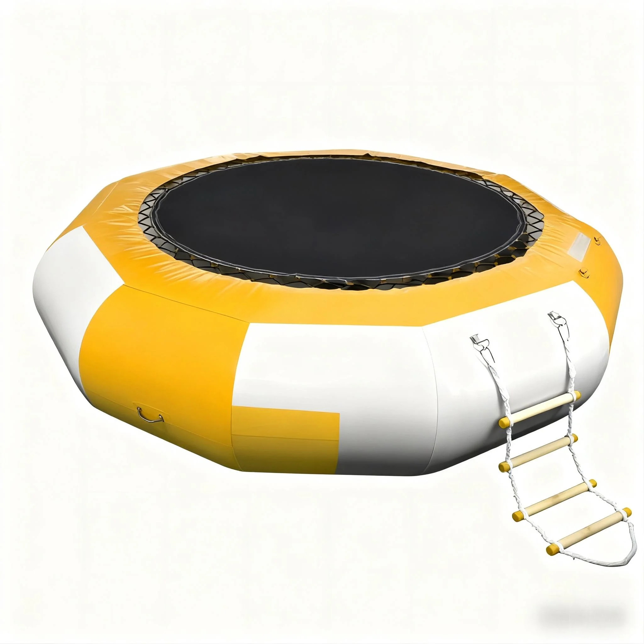 Nadmuchiwana trampolina wodna, zabawka do zabawy na świeżym powietrzu, platforma trampolinowa do zabaw w wodzie, nadmuchiwana platforma pływająca.