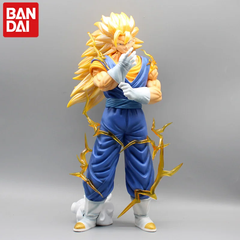 41cm Anime Dragon Ball Gk Saiyan Preliminary Super Three Vegito Action Figures Model Ornament Peripheral Statues Collect Toy Gif