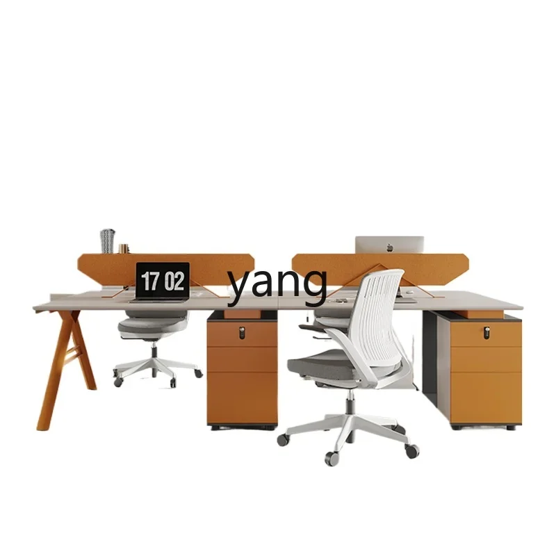 LH simple and modern 2 pairs/4/four/6 six-person screen workstation office desk and chair combination