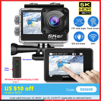G10 Action Camera 5K 4K60FPS EIS 48MP Wi-Fi Dual Screen 170D 8X Zoom Pre Record 30M Waterproof Sport Camera With IMX576 Lens