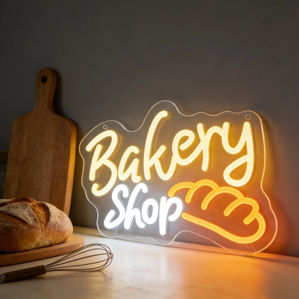 ベーカリーショップネオンサイン-led-ライトカフェレストランビジネス広告用レトロホームデコレーションウォームイエローウォールアート看板