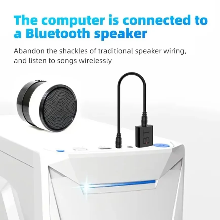 USB Bluetooth 5.0 Ricevitore Trasmettitore Adattatore audio wireless Altoparlanti musicali 3.5mm AUX Car Stereo per TV Cuffie Altoparlante Auto