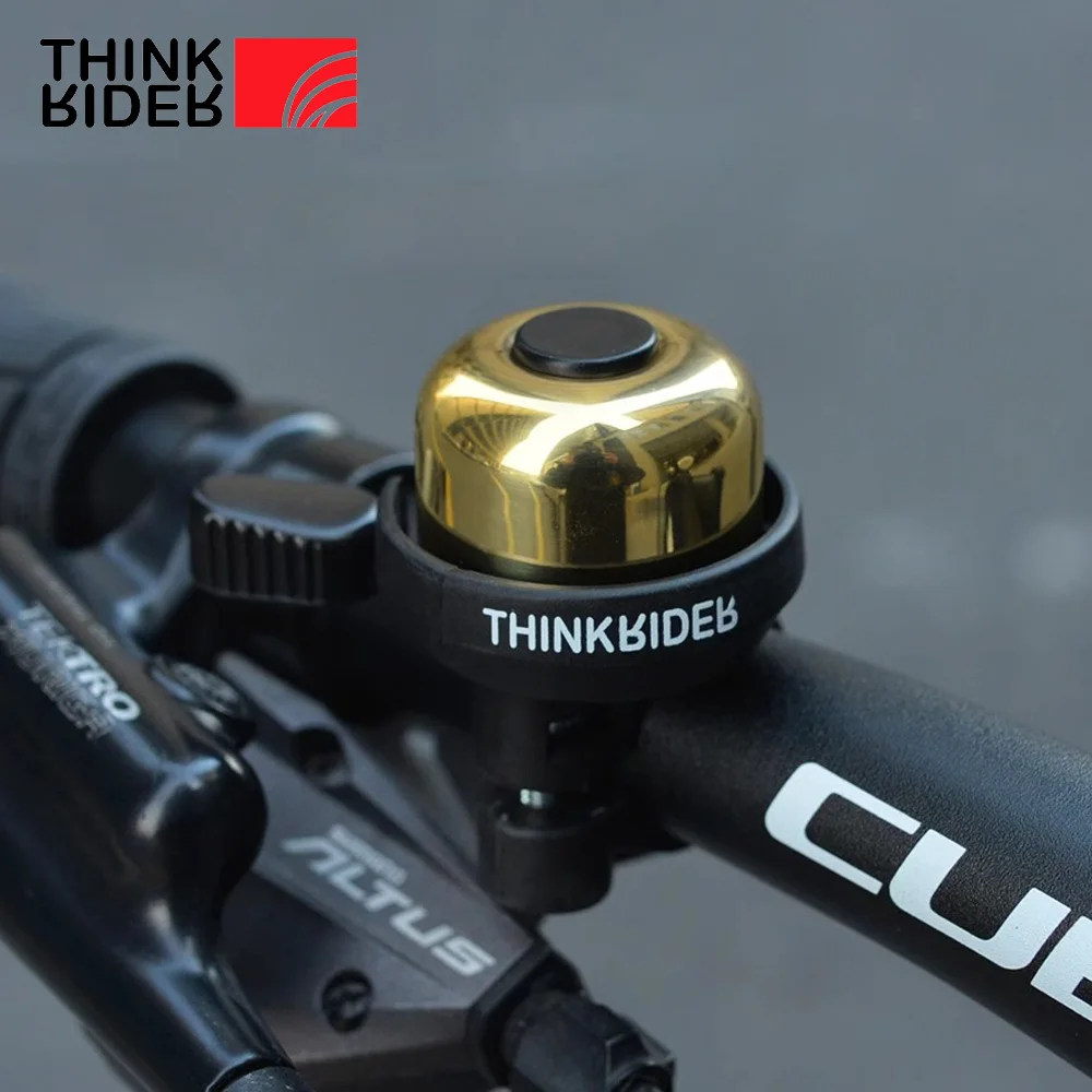 ThinkRider Retro Bicycle Bell Copper Classical Clear Loud Sound MTB Bike Handlebar Ring Horn Safety Road Cycling Warning Alarm