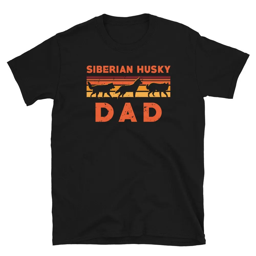 Siberian Husky Dad T Shirt Dog Huskies For Him Lover