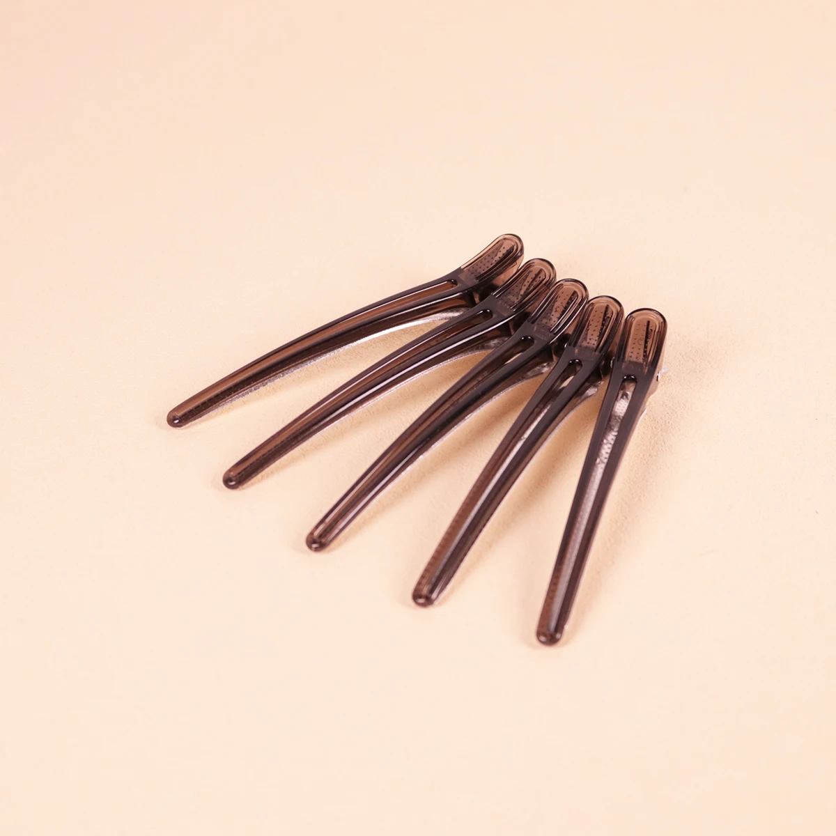 

5pcs duckbill crystal transparent hair clip professional hair salon plastic hair clip Special for real hair wigs