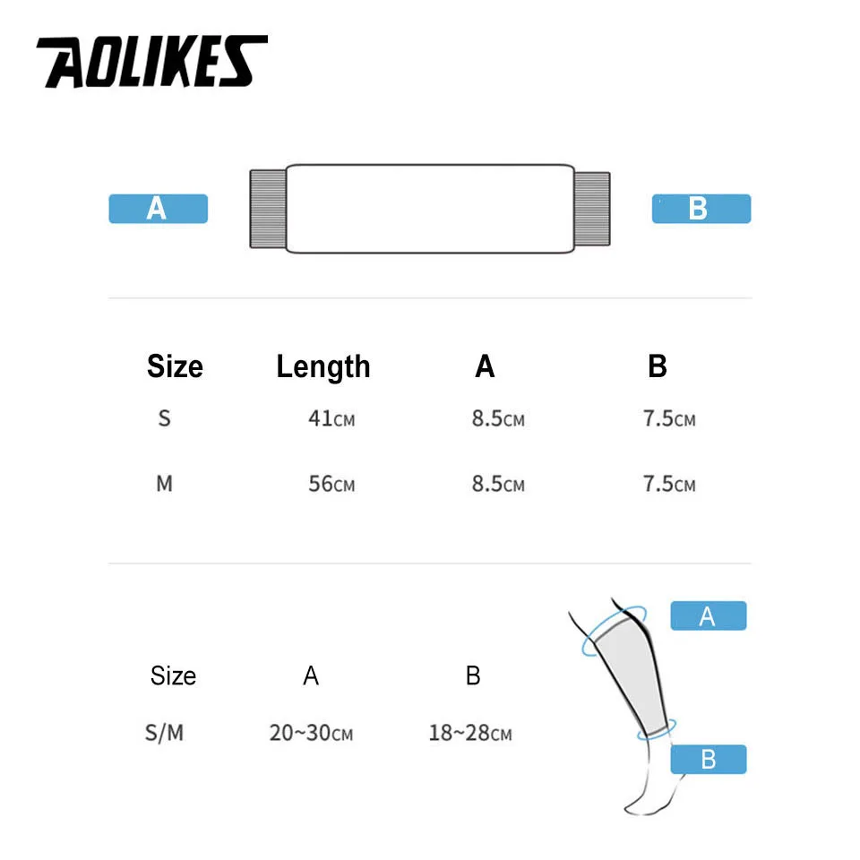 AOLIKES 1 Pair Leg Compression Sleeve,Calf Support Sleeves Legs Pain Relief,Leg Protection Socks for Fitness,Running,Basketball