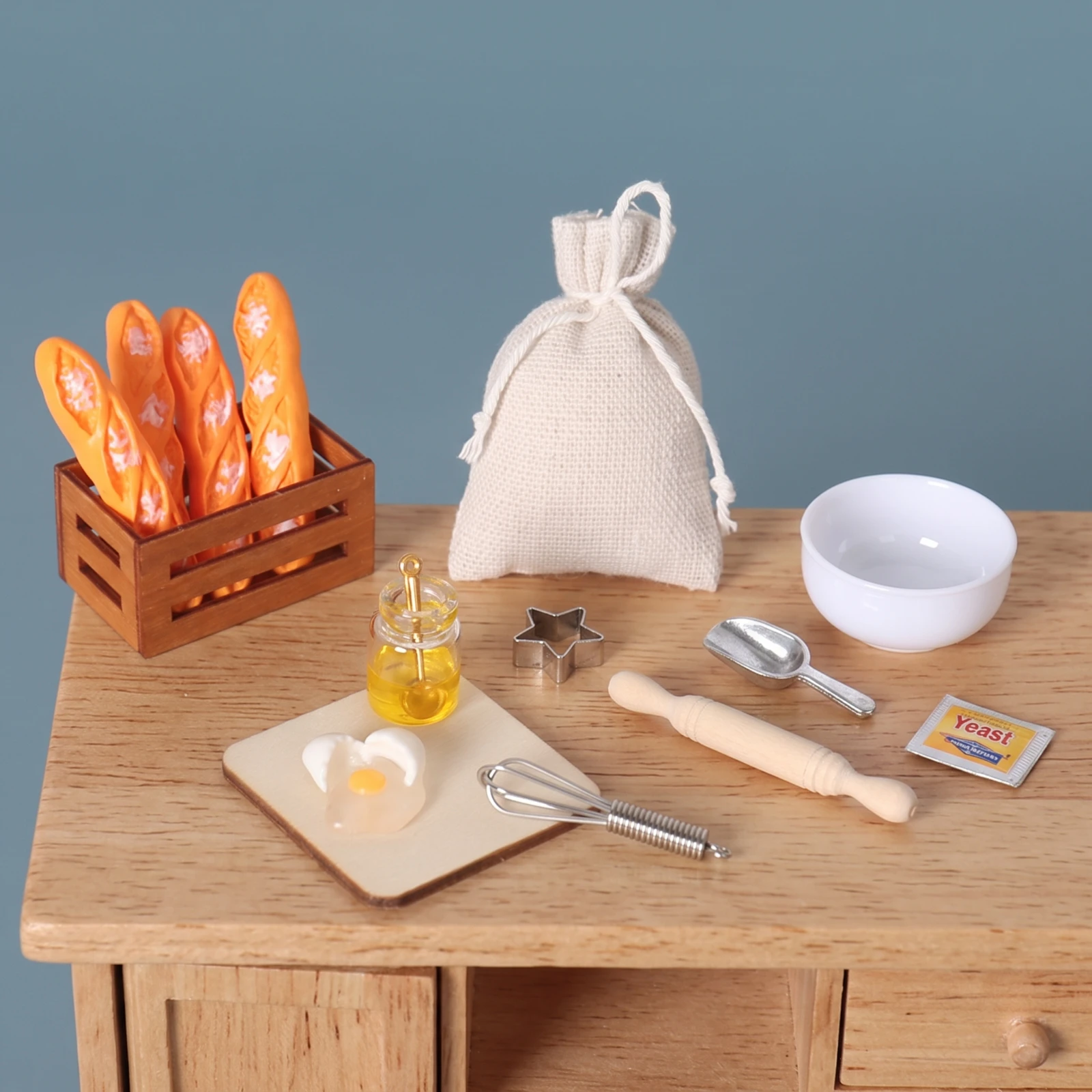 Miniature Kitchen Decoration Detailed Dollhouse Kitchen Prop Versatile Stylish for Collectors, Photo Setups, Bakery Display
