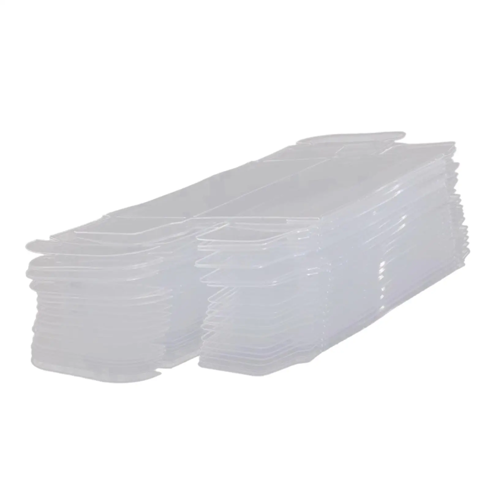 50 stuks PVC transparante doos beschermhoes voor speelgoedpoppen miniatuurbeeldjes