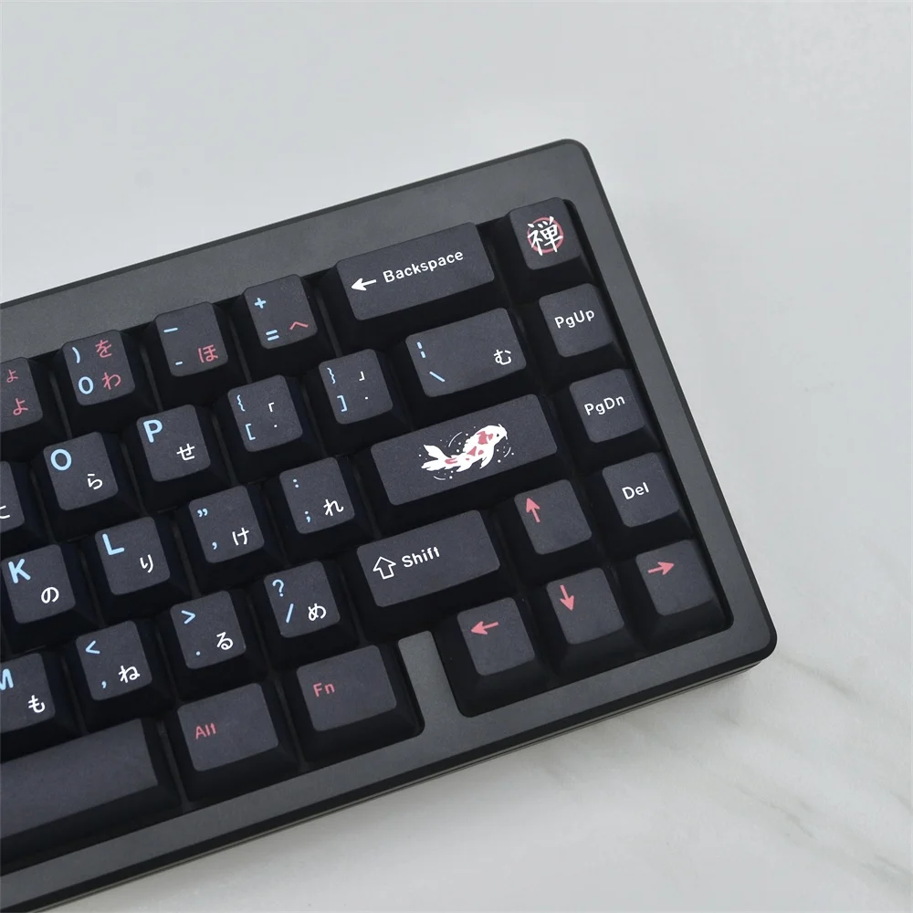 GMK-teclas zenpond, 129 teclas, cereja perfil pbt dye-sub japonês, para interruptor mx, teclado de jogo mecánico ANSI, diseño de EE. UU.