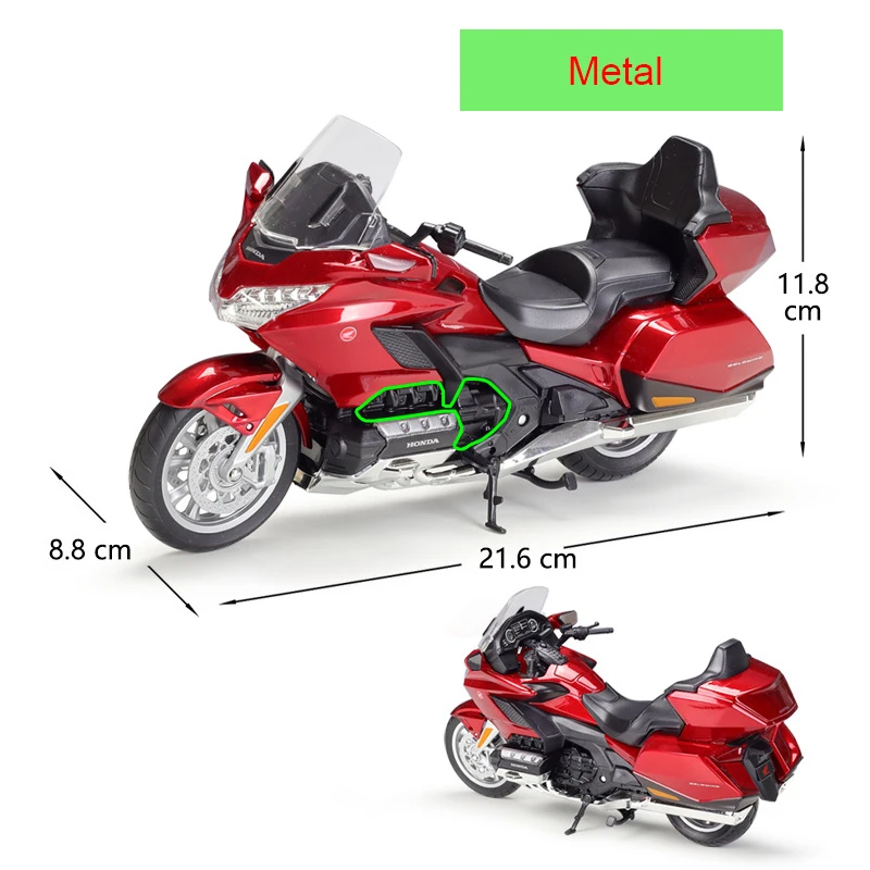 Welly 1:12 2020 Honda Gold Wing Motorcycle Models Alloy Model Motor Bike Miniature Race Toy For Gift Collection