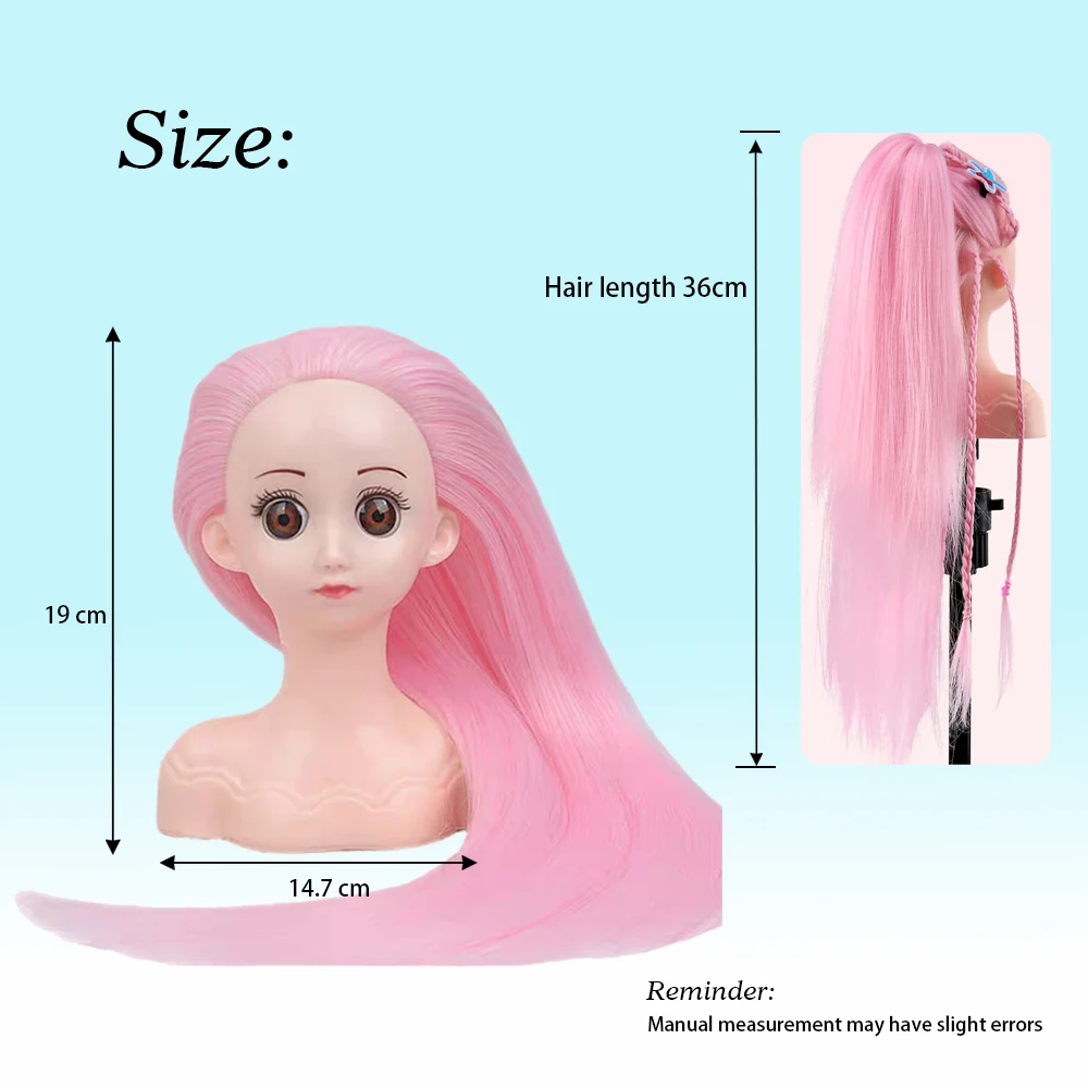 Haar Styling Pop Hoofd Voor Meisjes Styling Hoofd Voor Kinderen Mannequin Hoofd Voor Haar Styling Vlechten Oefenpop Hoofd Met Klem Houder