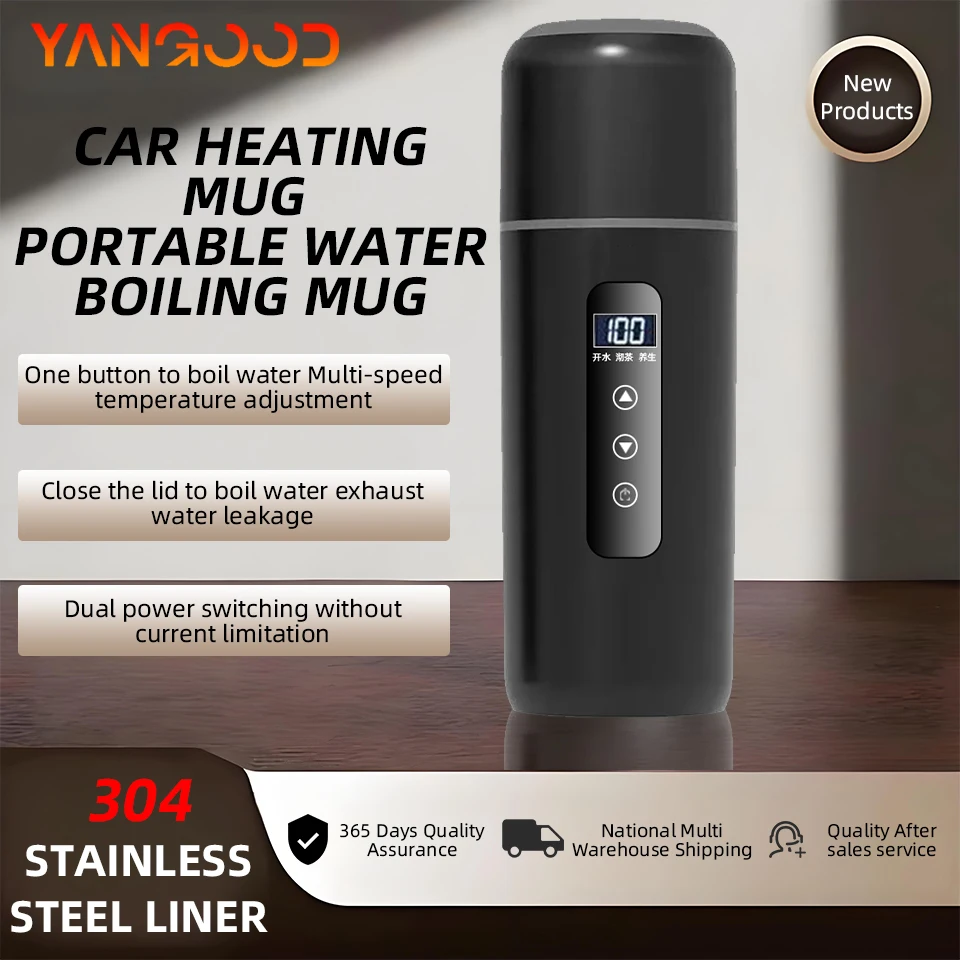 

500 мл автомобильная чашка для кипячения воды 12 В 24 В универсальная чашка для подогрева грузовика автомобиля из нержавеющей стали 304 изоляция артефакт кипящей воды