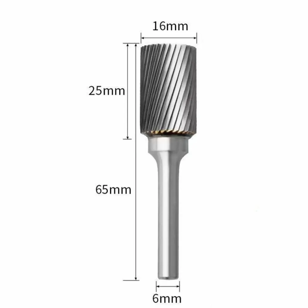6mm A Type Head Tungsten Carbide Alloy Rotary File Drill Milling Carving Bit Point Burr Die Grinder Abrasive Tools for Metal
