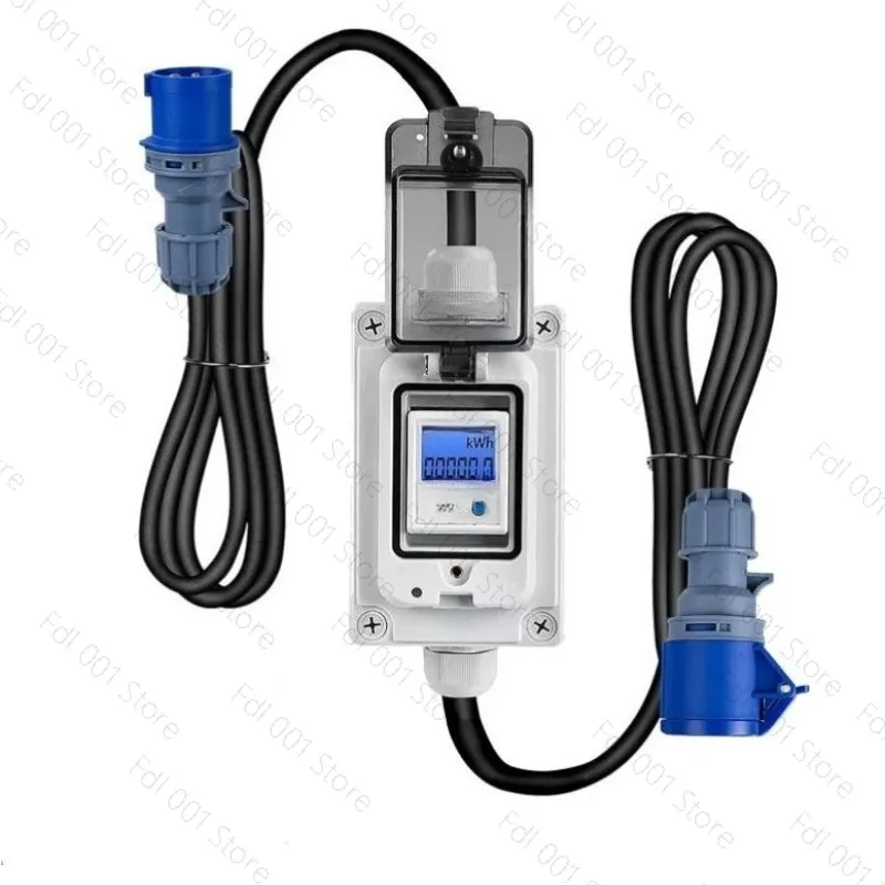 For New European Electronic Instrument Meter Ammeter Mobile Portable Meter RV Yacht Car Charging Meter