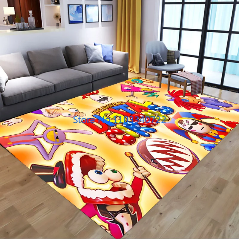 The Amazing Digital Circus Anime Rug Carpets 120x160cm Decor for Living Room Children's Bedroom Sofa Bathroom Kids Floor Mat