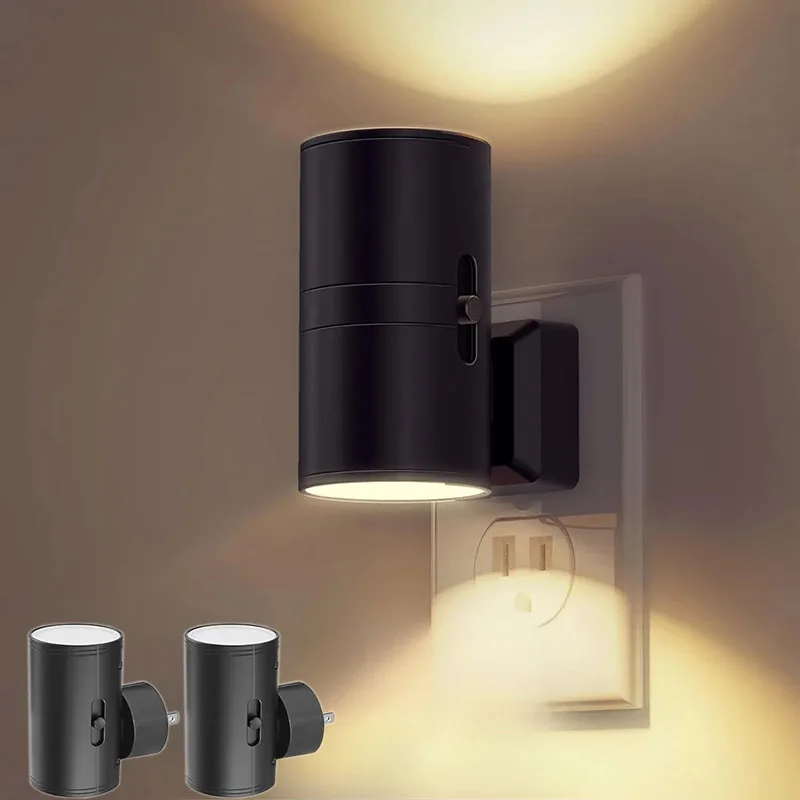 Dimbaar LED-nachtlampje Plug-in muur-nachtlampje met lichtsensor Automatisch aan/uit van de schemering tot zonsopgang voor slaapkamer, hal, badkamer