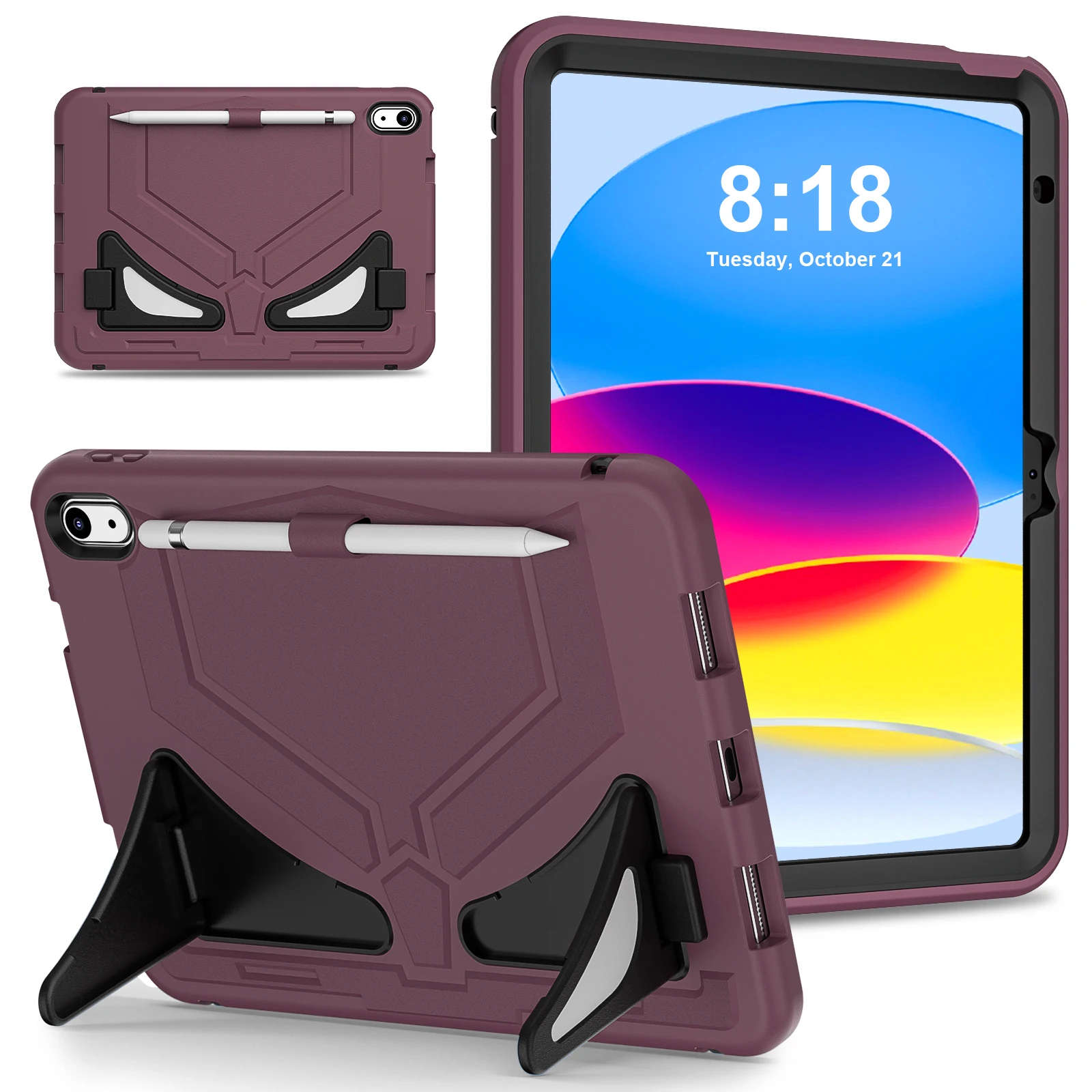 For iPad 10th 2022 Kids Shockproof Tablet Case for ipad Pro 11 2022 2021 2020 2018 Air 4 5 10.9 2022 Children With Holder Cover