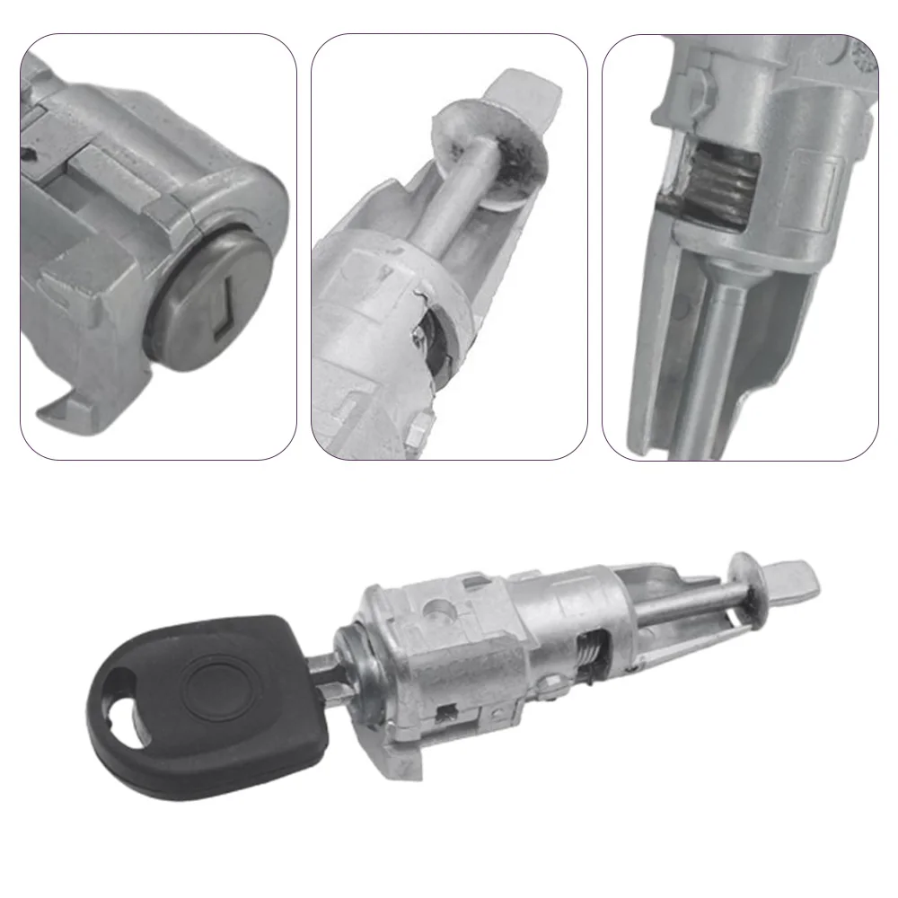 برميل اسطوانة قفل الباب الأمامي الأيسر مع مفتاحين لسكودا اوكتافيا II 1Z3 كومبي 1Z5 2004-2013 1Z0837167 6Y0898167E