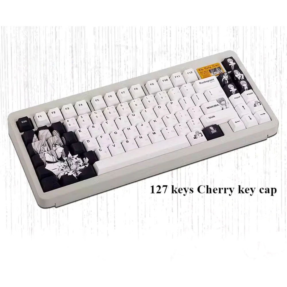 El juego de teclas de teclado personalizado Marchima Cherry PBT de 127 teclas es adecuado para teclados mecánicos 66/68/86/96/98/104