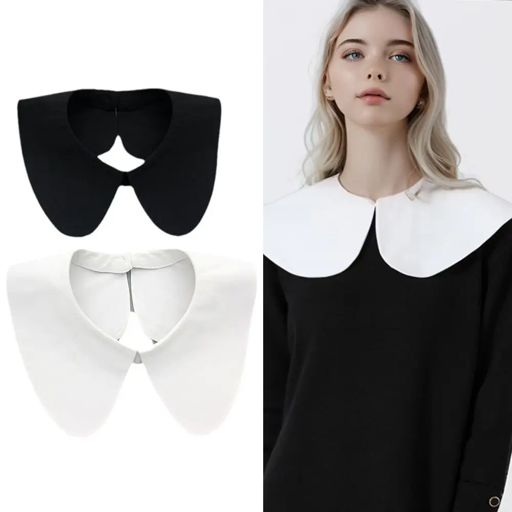 Fashion Versatile Fake Collar Round Collar Cotton False Collar Detachable Cute and Sweet Shirt Collar for Women Girls