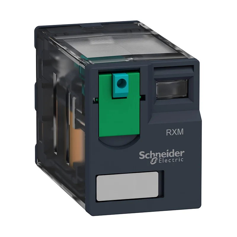 Original export Indonesian production of small plug-in intermediate relay RXM4AB1BD DC24V 6A 4C/O manual separation detection