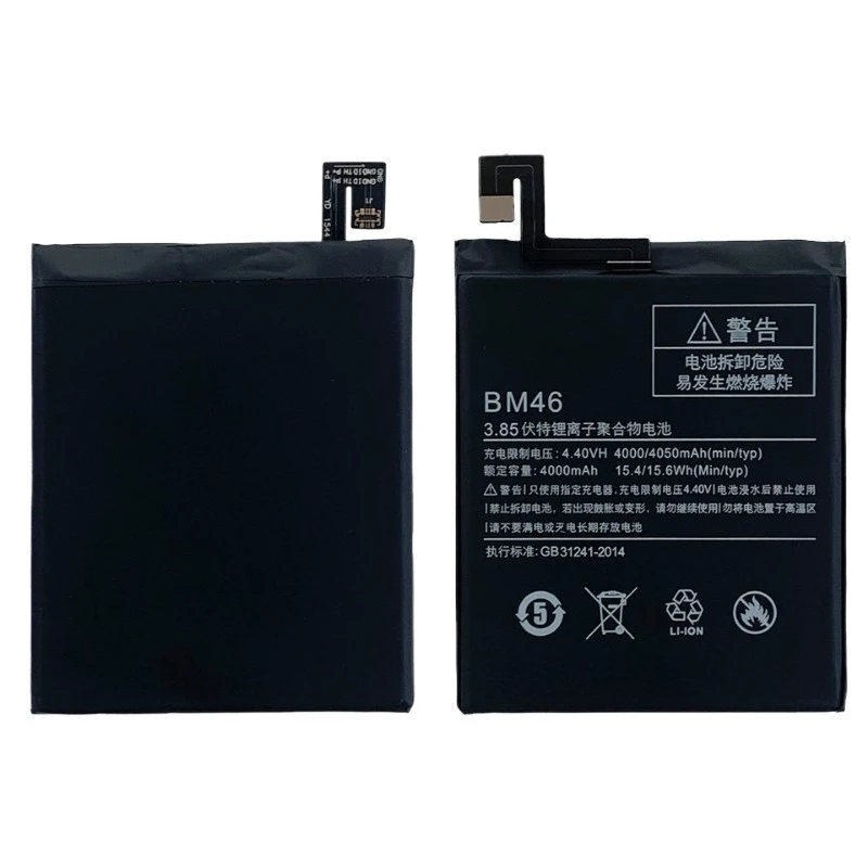 新品高品質 BM46 3.85V 4050mAh 交換用携帯電話バッテリー Xiaomi Redmi Note 3 Note 3Pro 3 Pro用